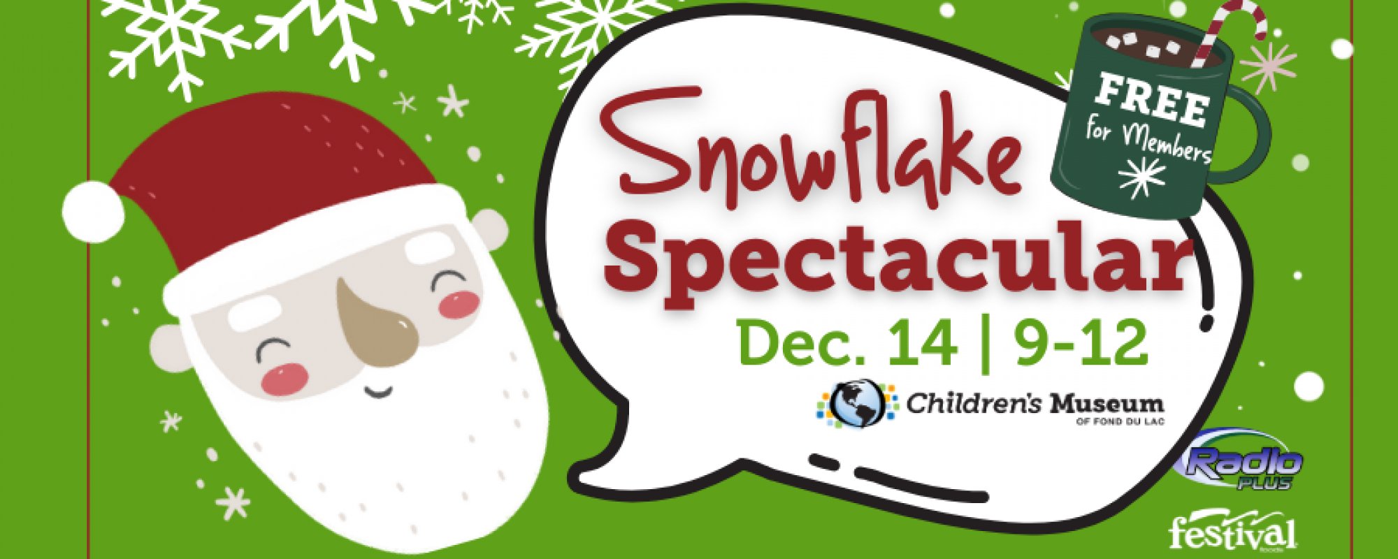 snowflake event with santa logo