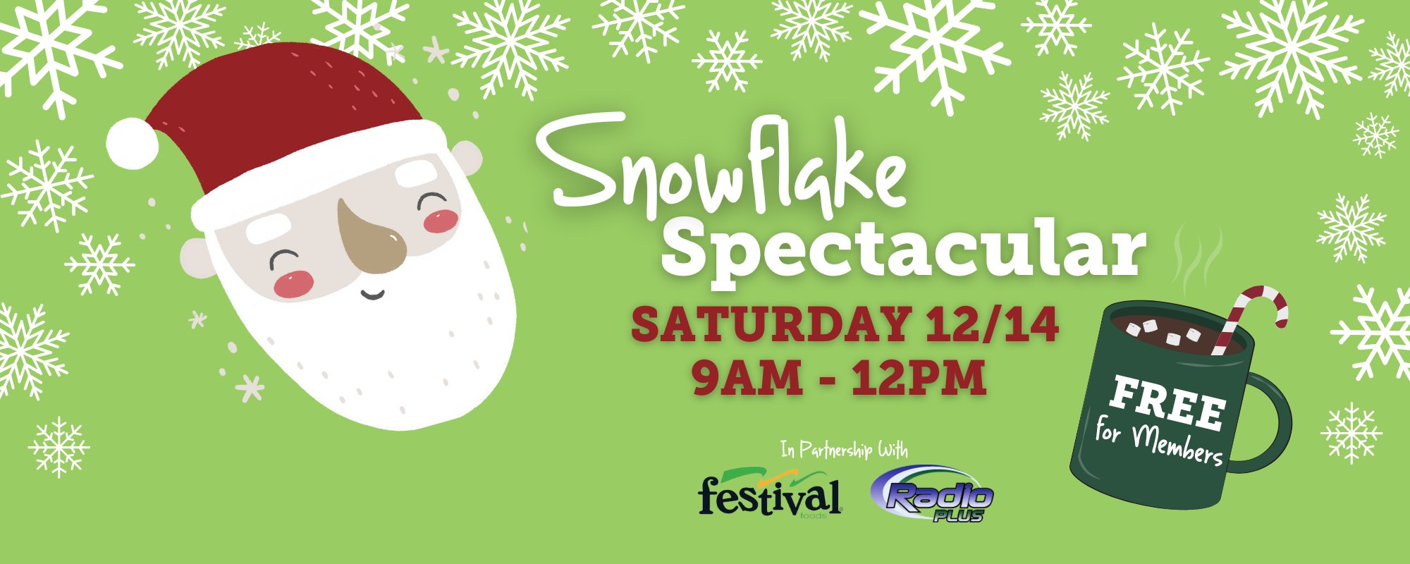 snowflake event with santa logo